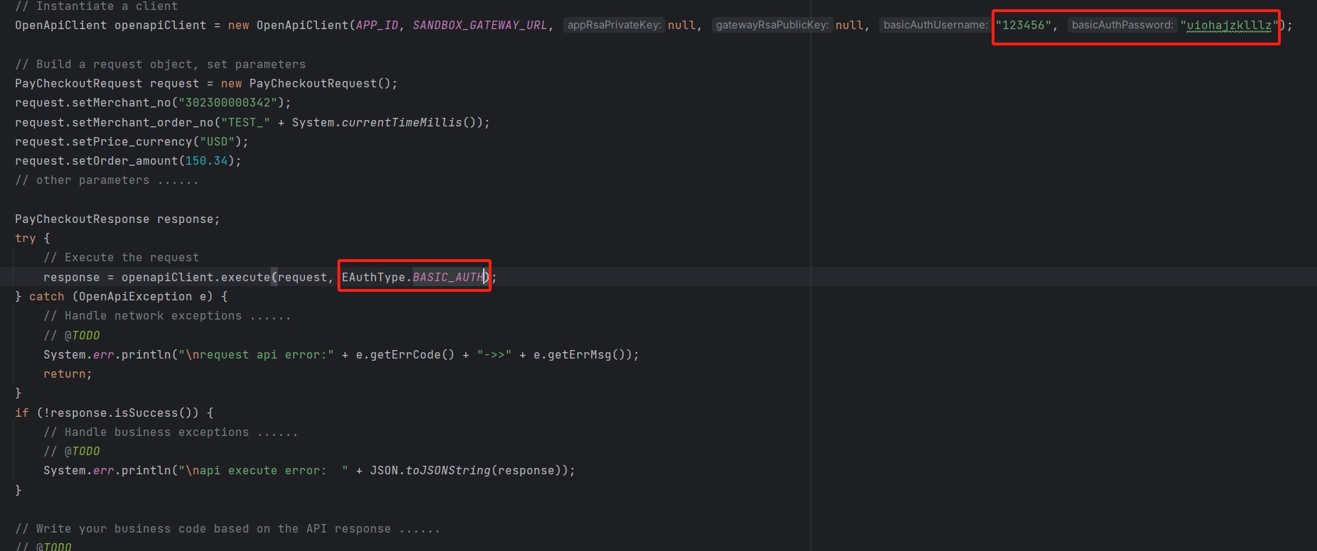 Generate RSA key pairs using PayCloud Key Tool