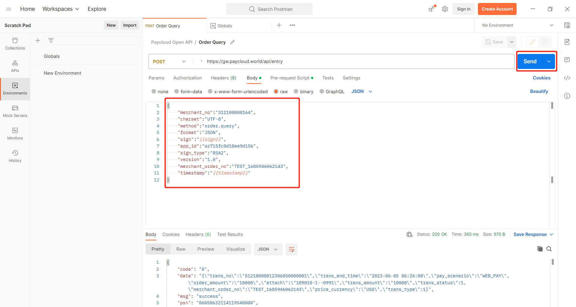 Send HTTP requests, test APIs, and you can modify the parameter values of the Body