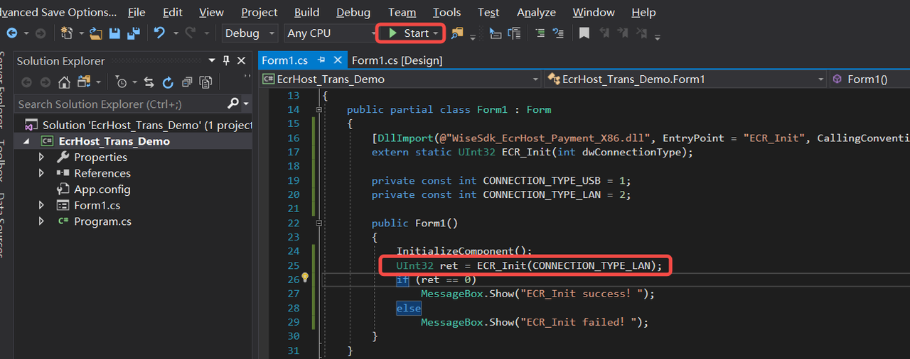 Cross-Terminal Application Integration WLAN/LAN Mode Windows Create a New Project