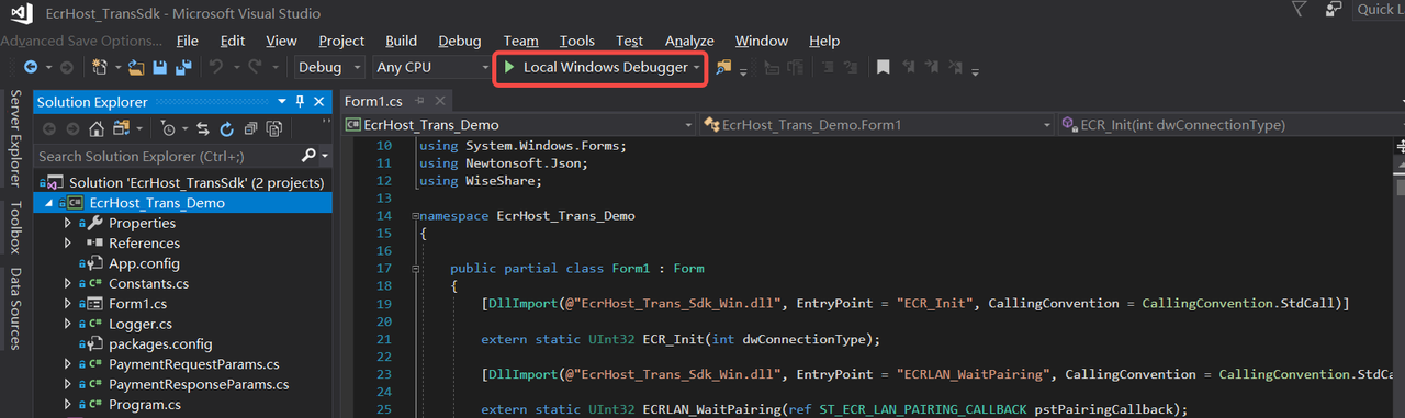 跨终端应用集成WLAN/LAN模式Windows 创建新项目